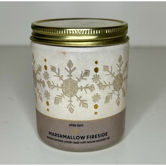 White Barn Marshmallow Fireside Single Wick Candle - 7 oz - Brand New - Picture 1 of 4